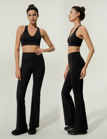 LILYSILK Women’s High-Rise Silk Flare Yoga Pants