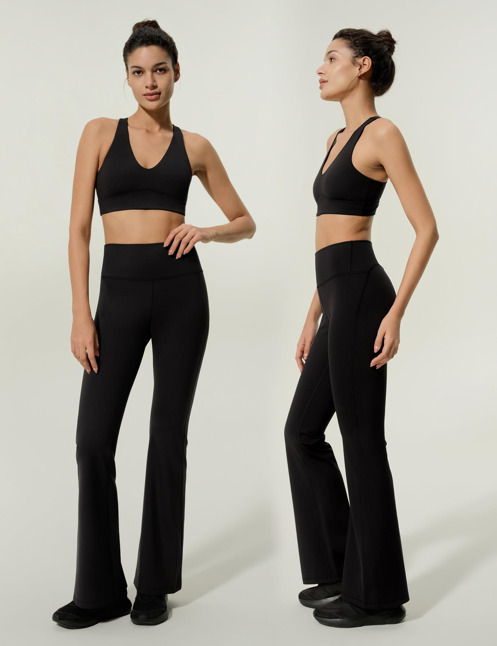 LILYSILK Women’s High-Rise Silk Flare Yoga Pants