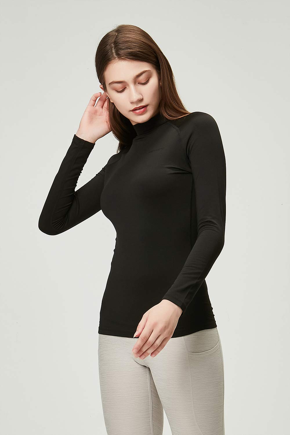 DEVOPS Women’s 2-Pack Thermal Turtleneck Compression Tops