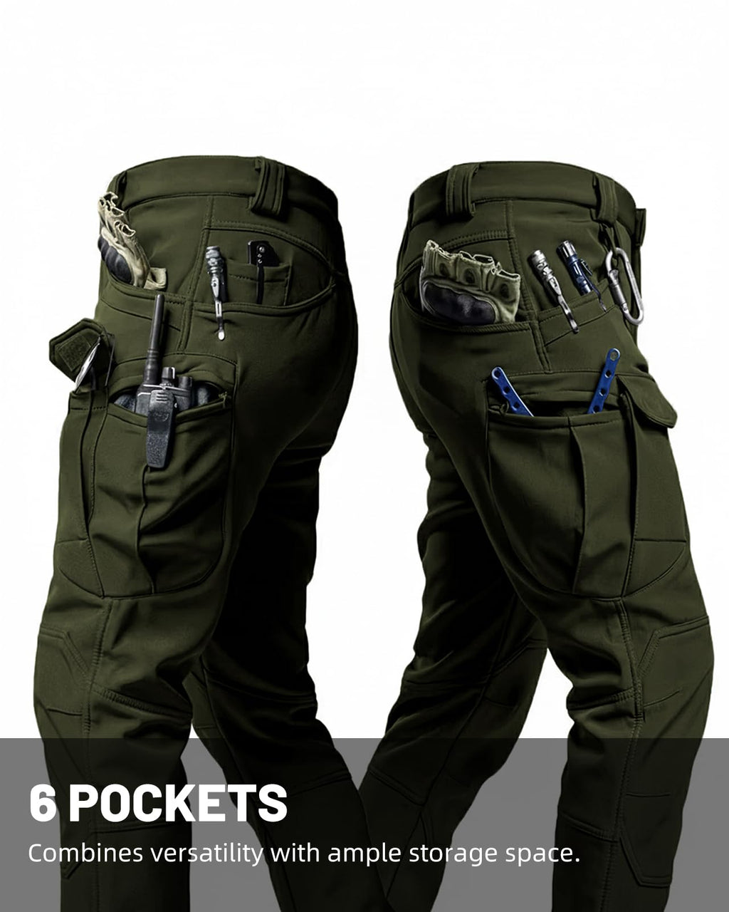 Men’s Stretch Waterproof Tactical Cargo Hiking Pants