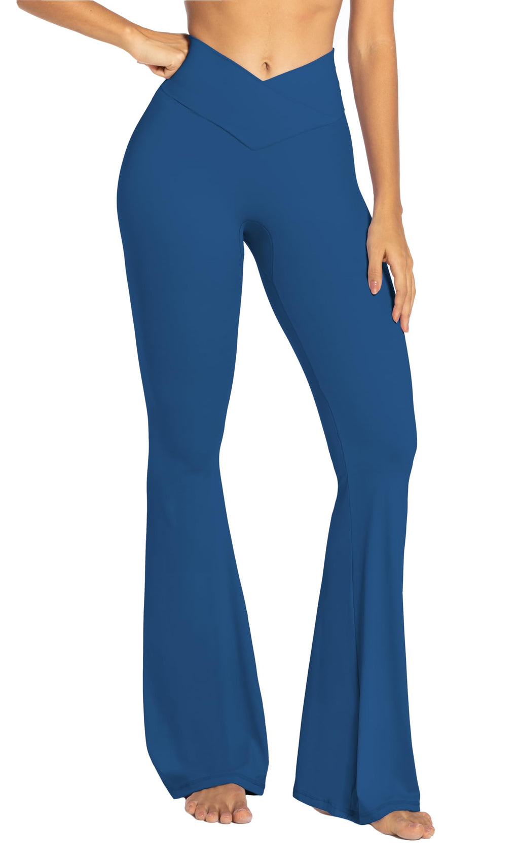 Sunzel Women’s Crossover High-Waist Flare Yoga Leggings