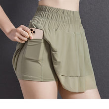 AFPSDLFJDLS Women’s 2-in-1 Mesh Running & Yoga Shorts