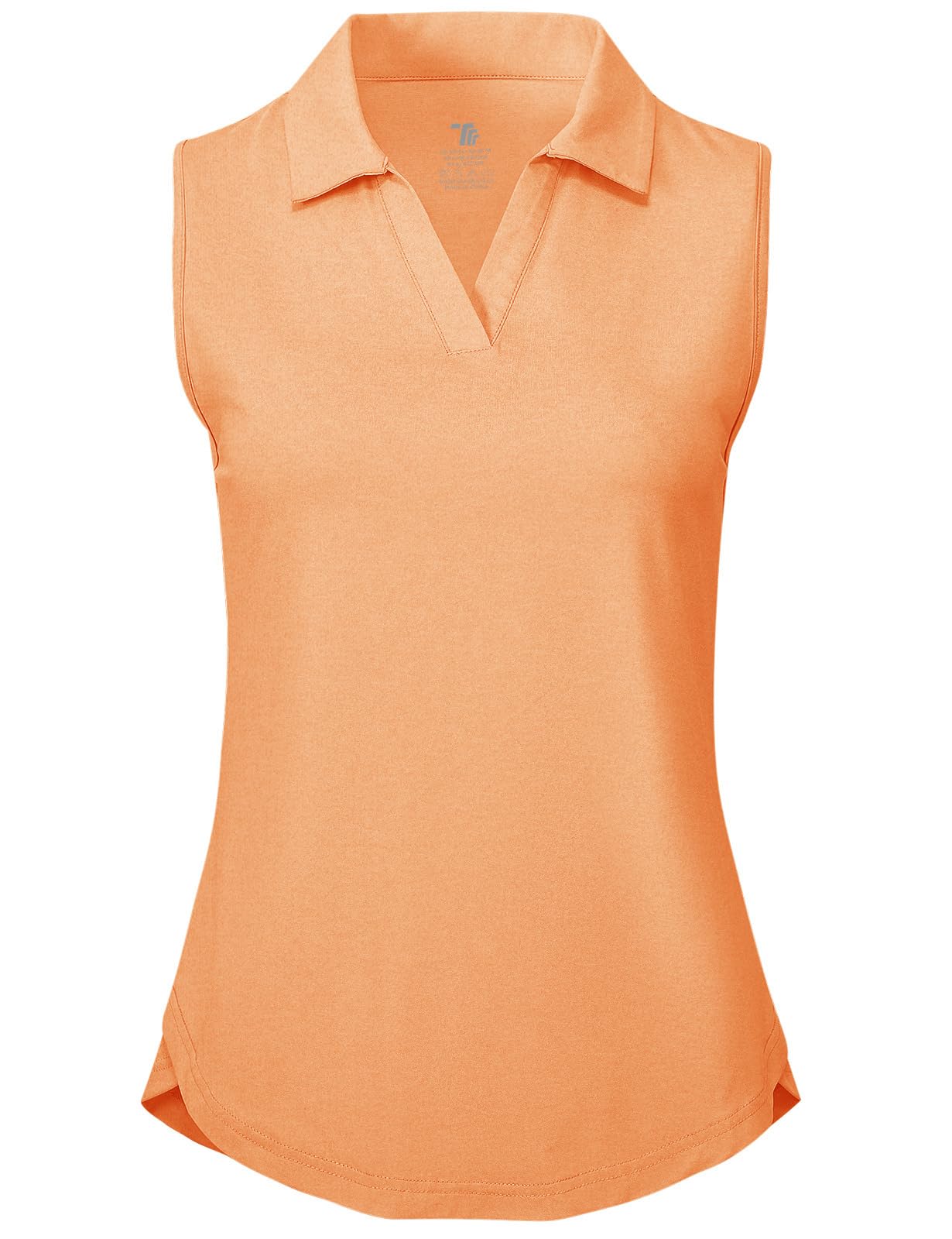 BGOWATU Women's Sleeveless Golf Polo Shirts Collared V Neck Tennis Tank Tops UPF 50+ Quick Dry Lightweight