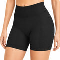 Women’s High Waisted Yoga Shorts, Stretch Workout Biker Shorts for Gym, Running, Pilates and Casual Wear, Black