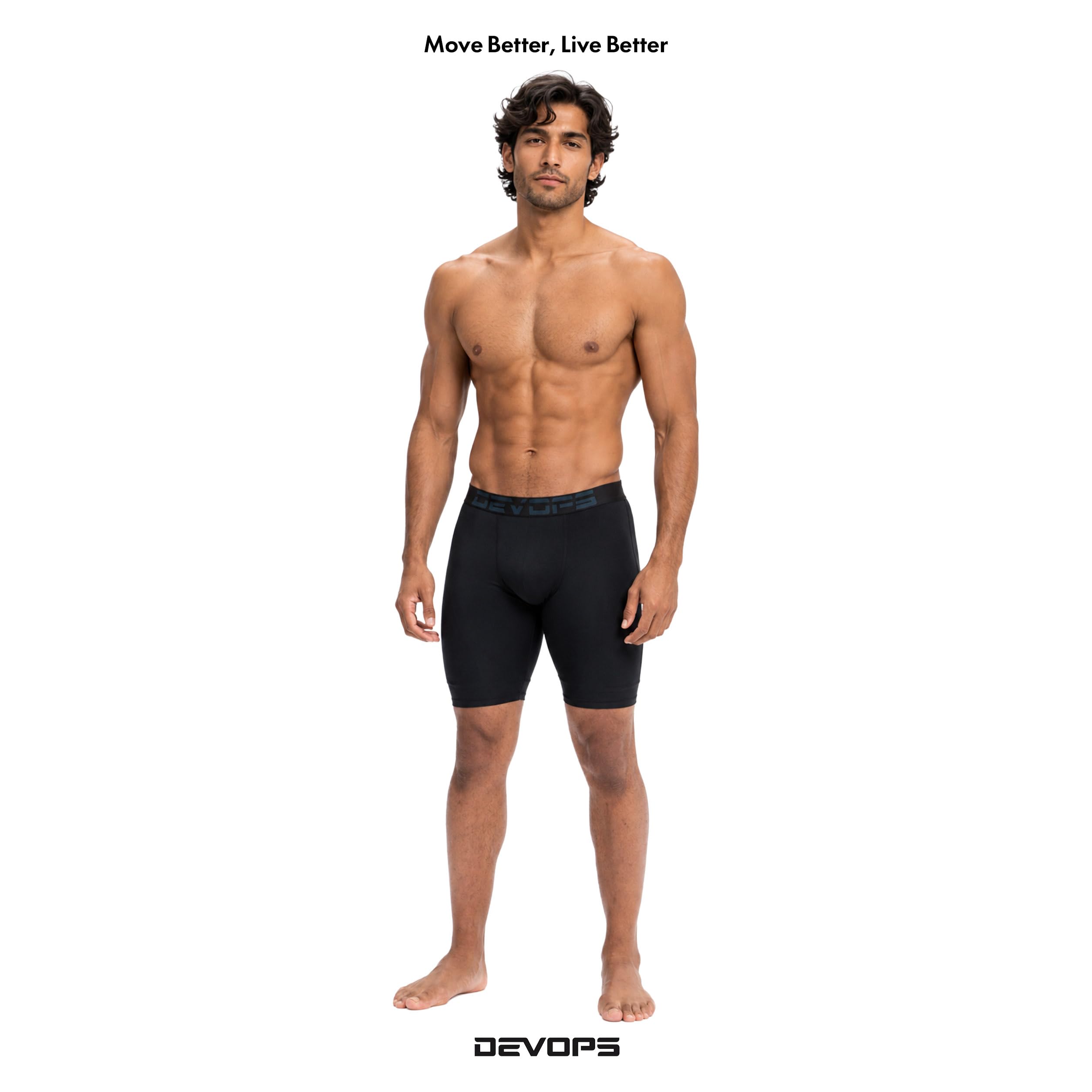 DEVOPS 3 or 5 Pack Men's Compression Shorts with Pocket/Non-Pocket