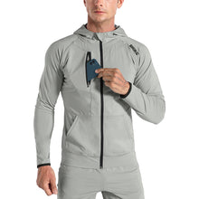 BROKIG Men’s Windbreak Running Jacket with Zip-Up Hood
