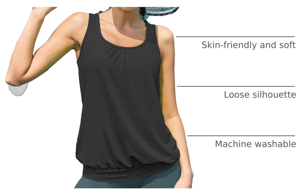Beyove Women’s 3-Pack Plus-Size Racerback Yoga Tank Tops