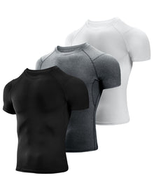 Niksa Men’s 3/5-Pack Cool-Dry Compression Training Shirts
