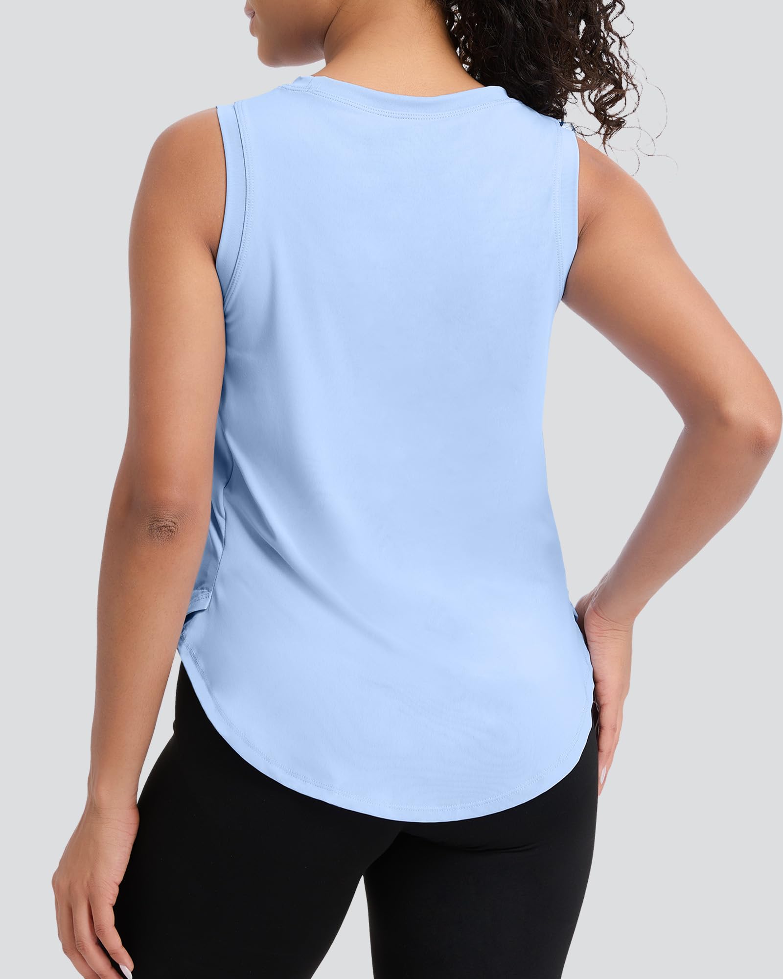 4 Pack Women's Sleeveless Workout Tank Tops Athletic Running Gym Shirts