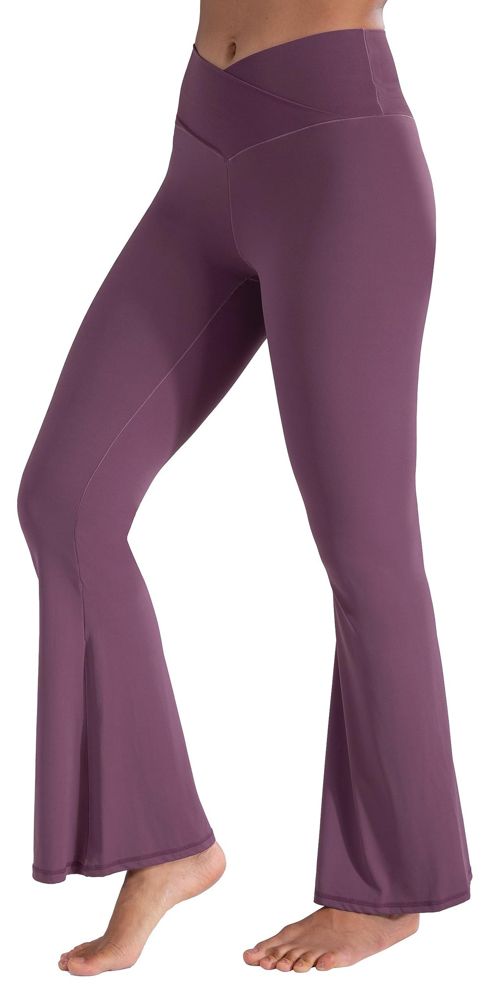 Sunzel Women’s Crossover High-Waist Flare Yoga Leggings