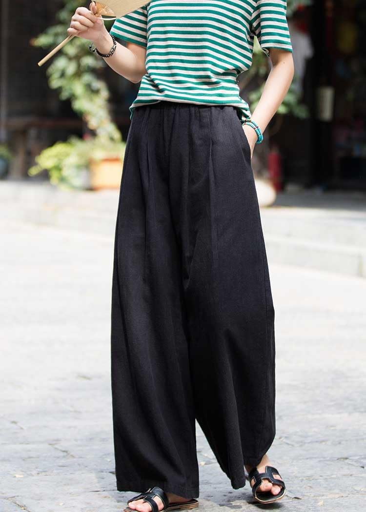 rxynpcrd Women’s Linen Wide-Leg High-Waist Yoga Pants
