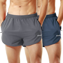 TENJOY Men’s 3-Inch Athletic Running Shorts with Zipper Pocket