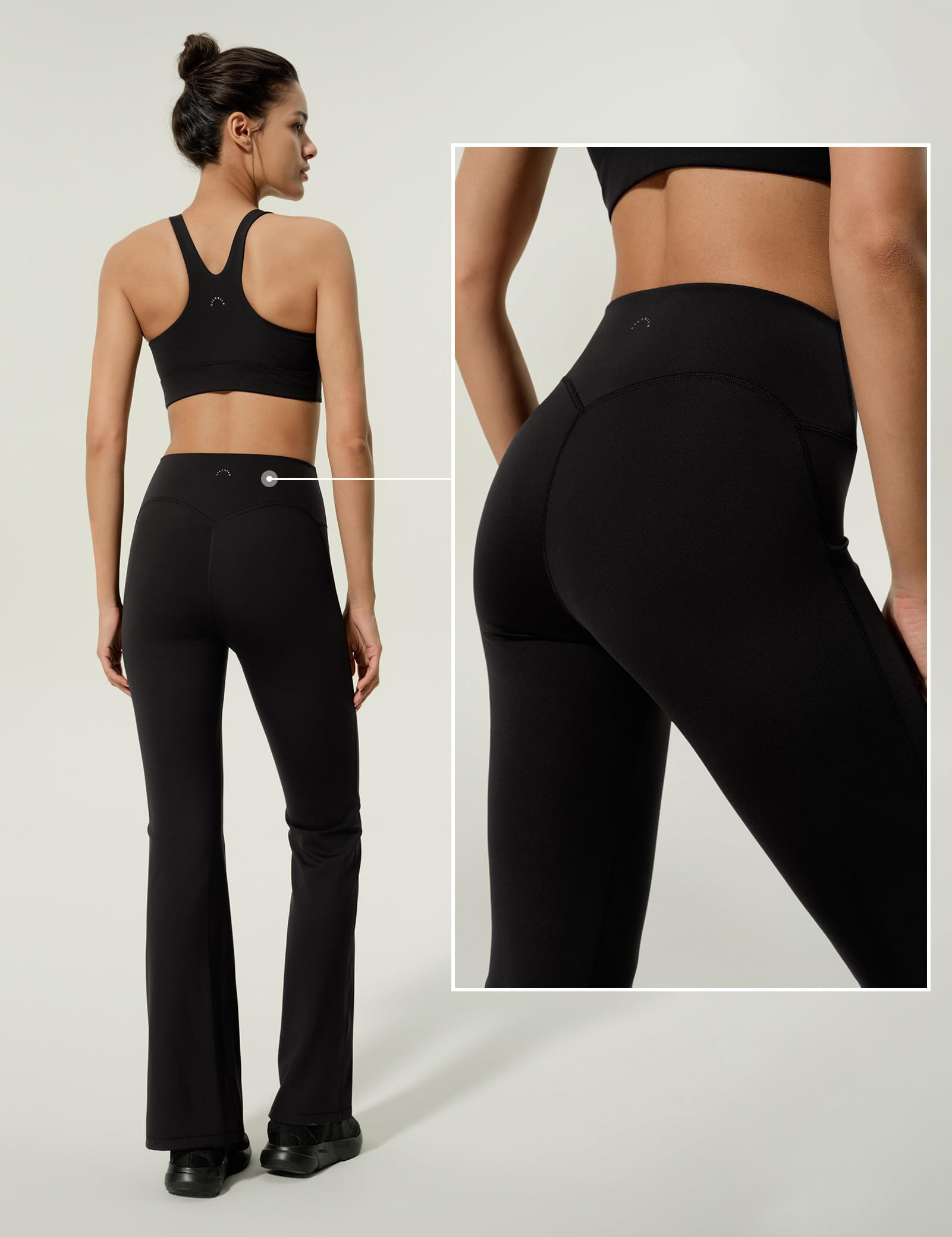 LILYSILK Women’s High-Rise Silk Flare Yoga Pants
