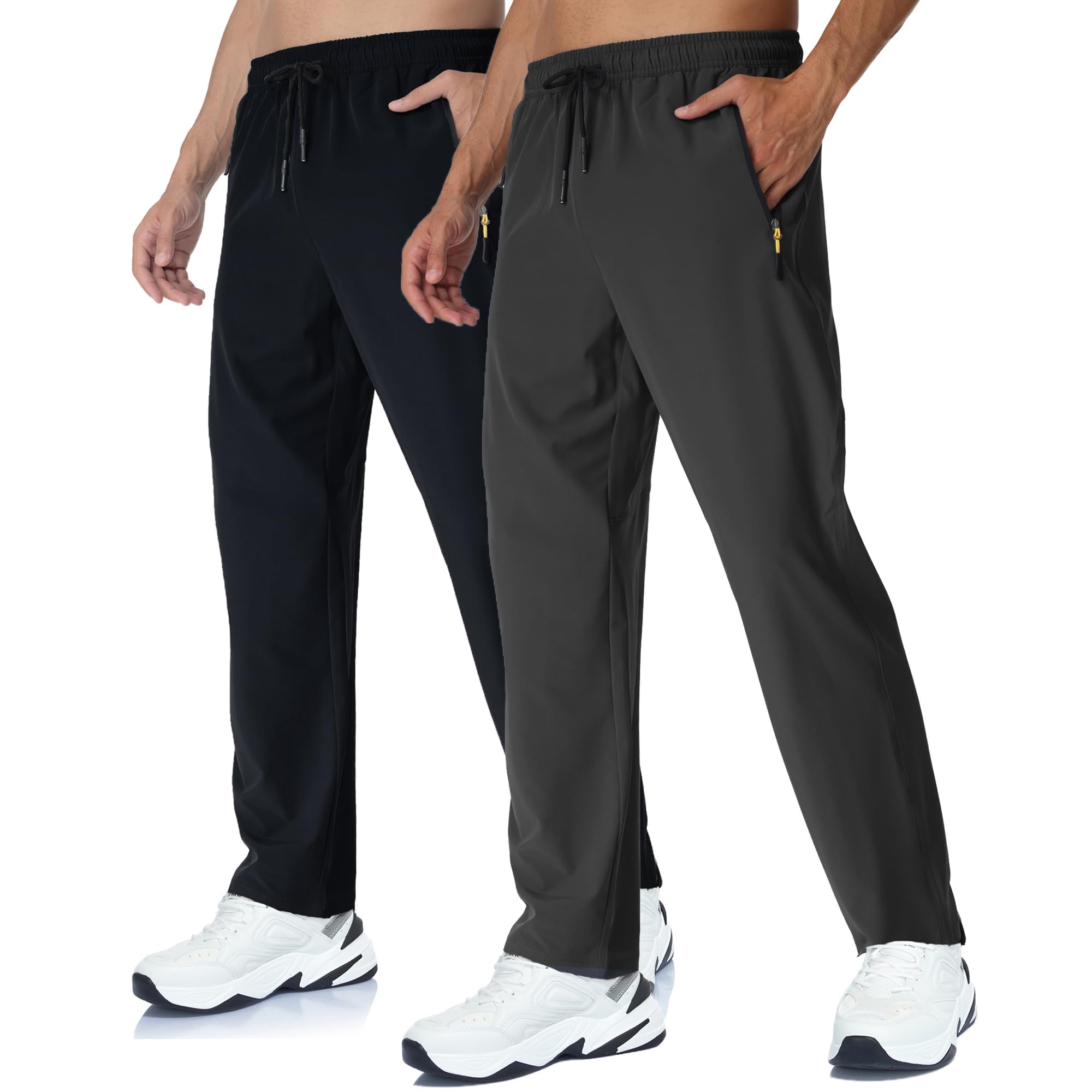 Rapoo Mens Lightweight Hiking Pants Quick Dry Stretch Joggers for Running Workout Casual
