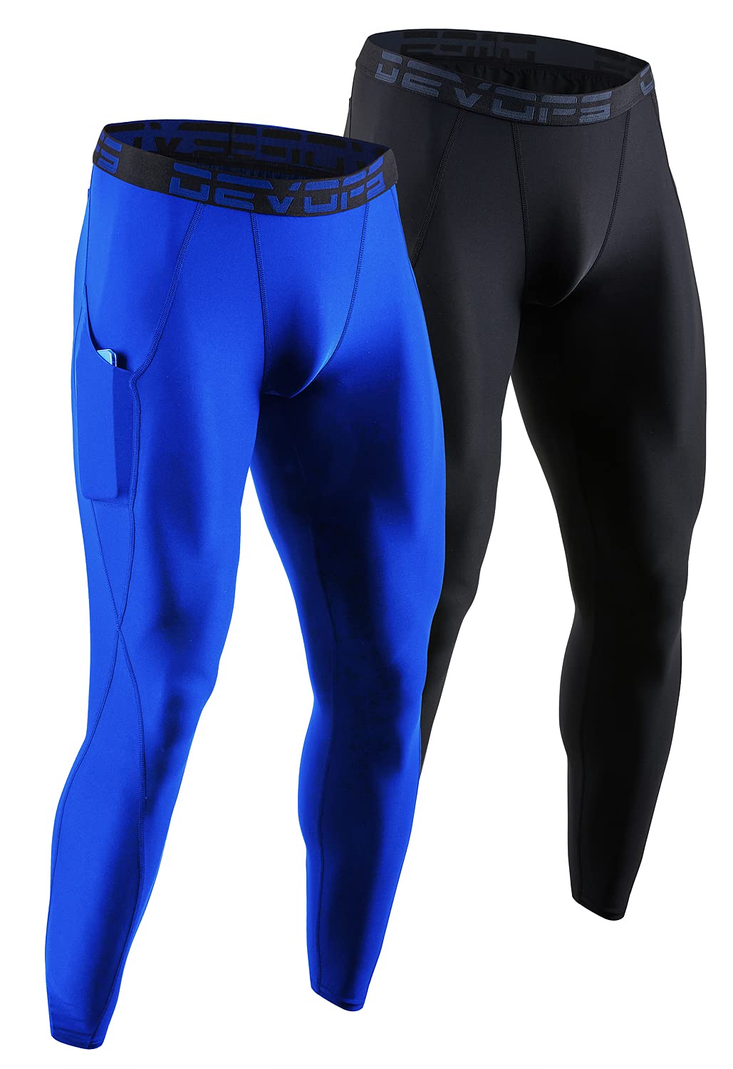 DEVOPS Men’s Fleece Thermal Compression Base Layer Pants