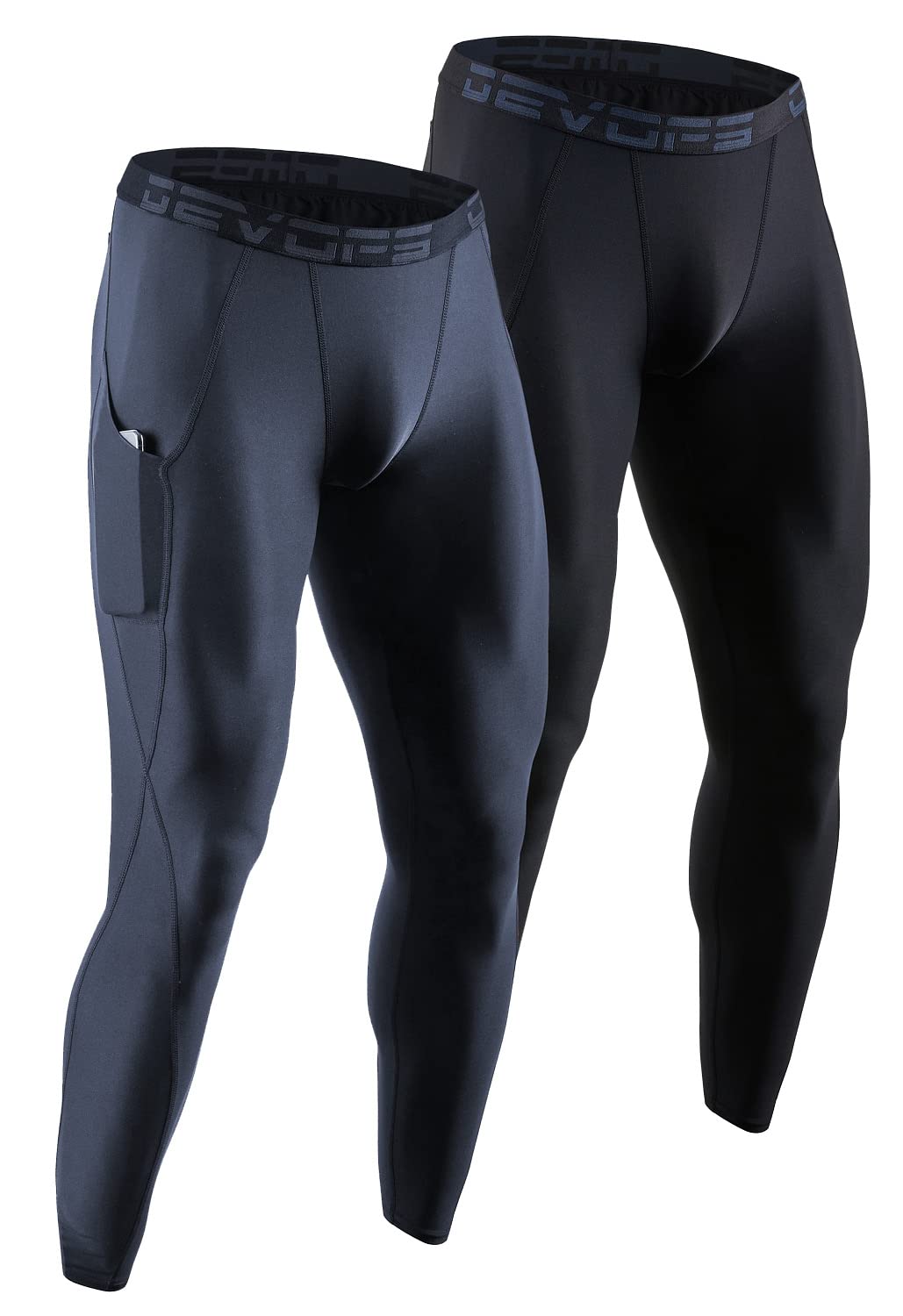 DEVOPS Men’s Fleece Thermal Compression Base Layer Pants