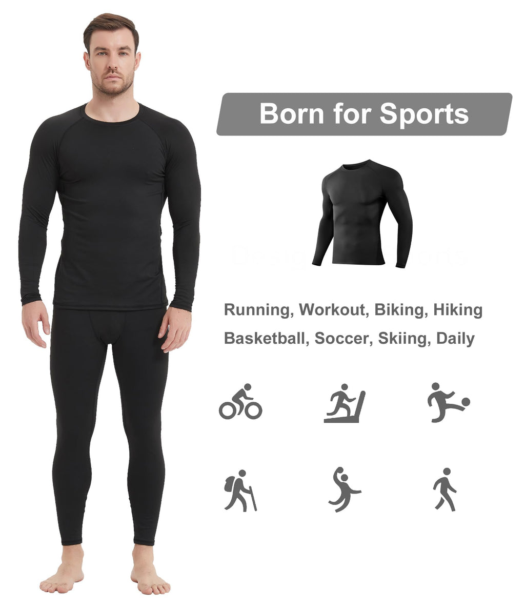 Dalavch Men’s Long-Sleeve Compression Training Shirts