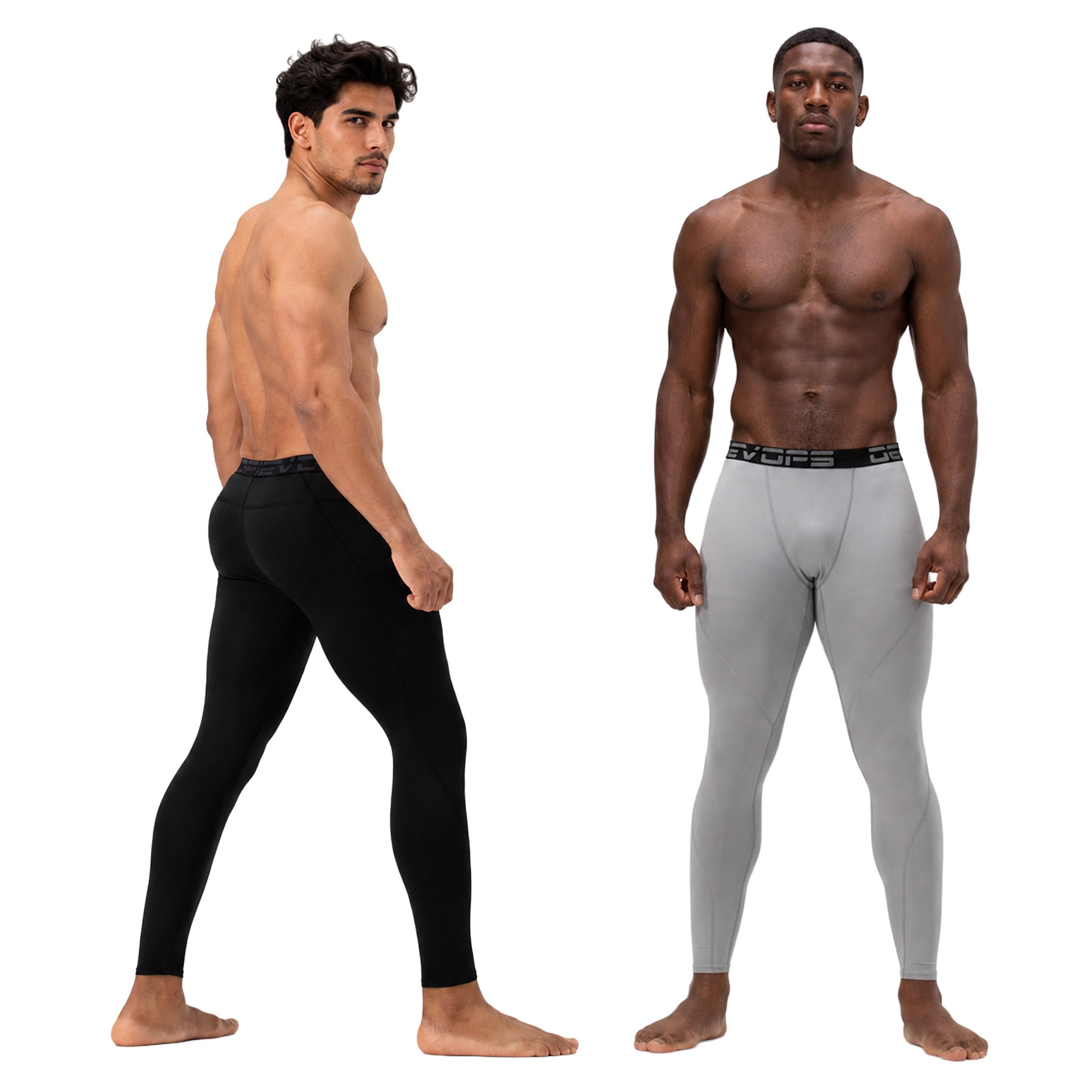 DEVOPS Men’s Fleece Thermal Compression Base Layer Pants