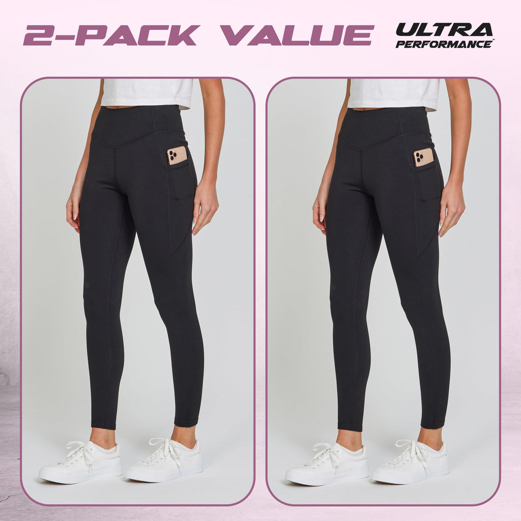 Ultra Performance Women’s 2-Pack Fleece-Lined High-Waist Leggings