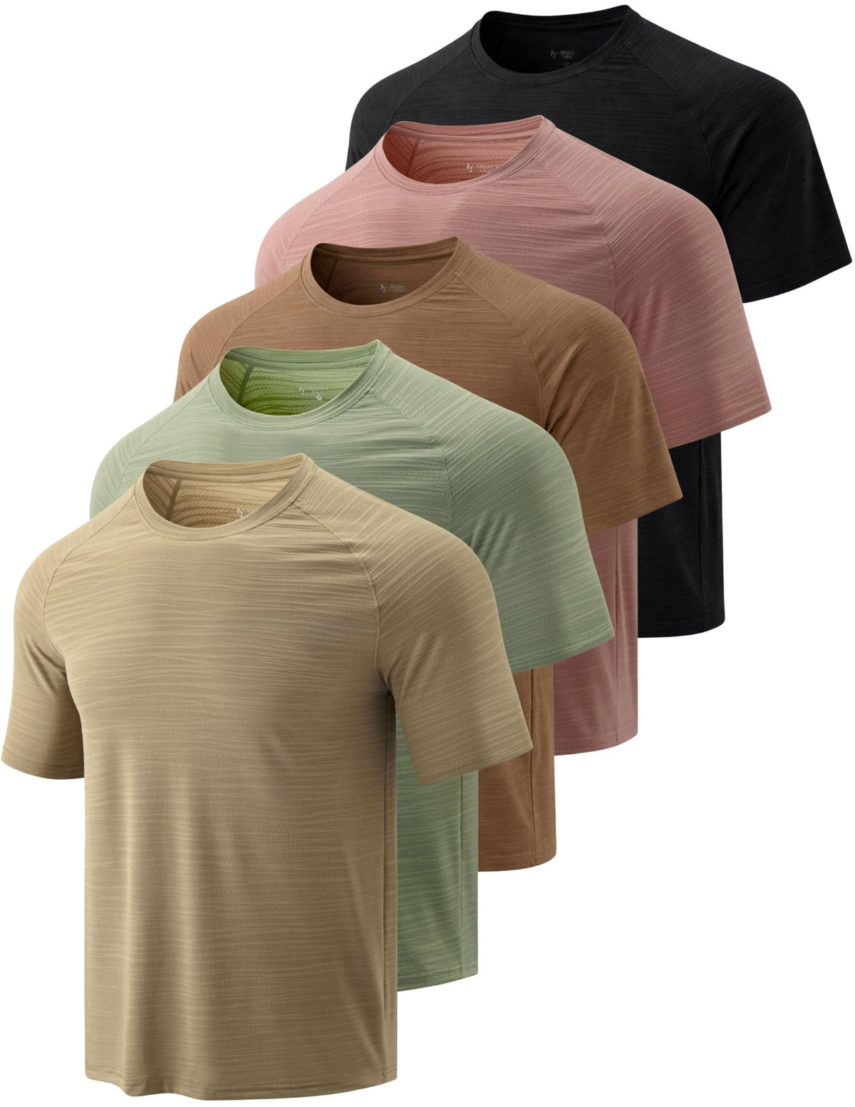 Men’s 5-Pack Quick-Dry Athletic Training T-Shirts