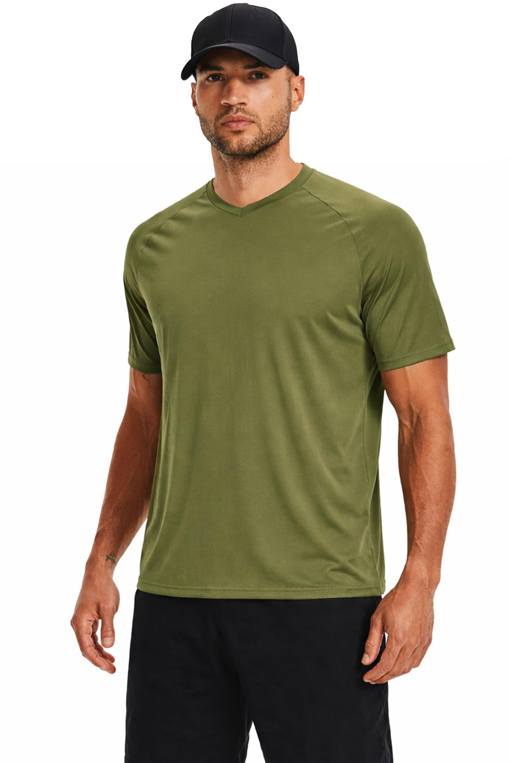 5 Pack Men’s Active Quick Dry Crew Neck T Shirts | Athletic Running Gym Workout Short Sleeve Tee Tops Bulk