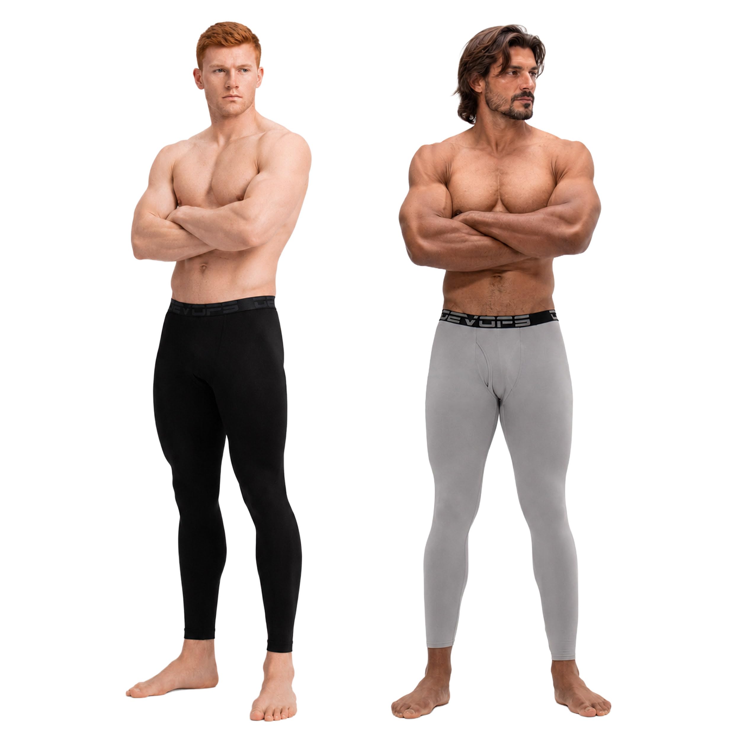 DEVOPS Men’s Fleece Thermal Compression Base Layer Pants