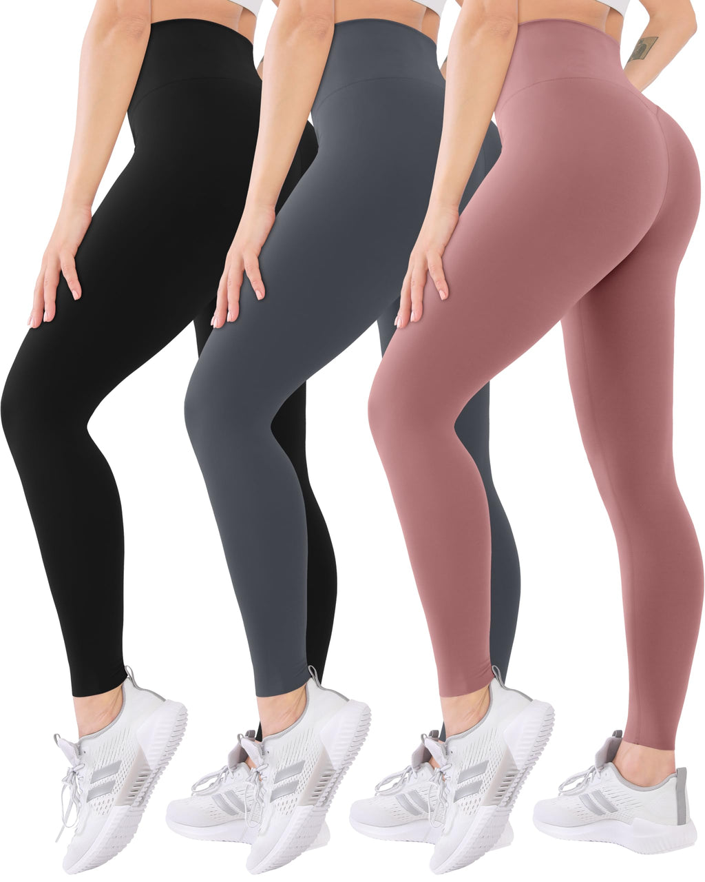 Blisset Women’s 3-Pack High-Waist Pocket Yoga Leggings