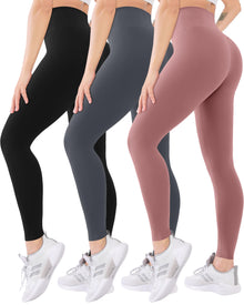 Blisset Women’s 3-Pack High-Waist Pocket Yoga Leggings