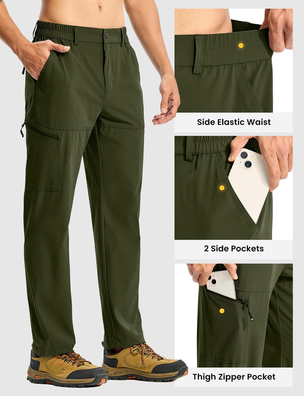 TBMPOY Men’s Lightweight Water-Resistant Hiking Pants