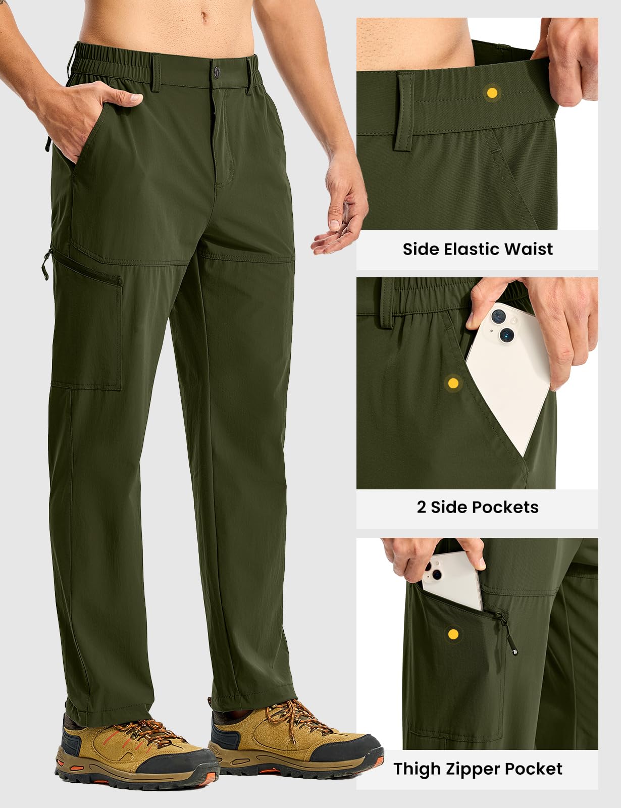 TBMPOY Men’s Lightweight Water-Resistant Hiking Pants