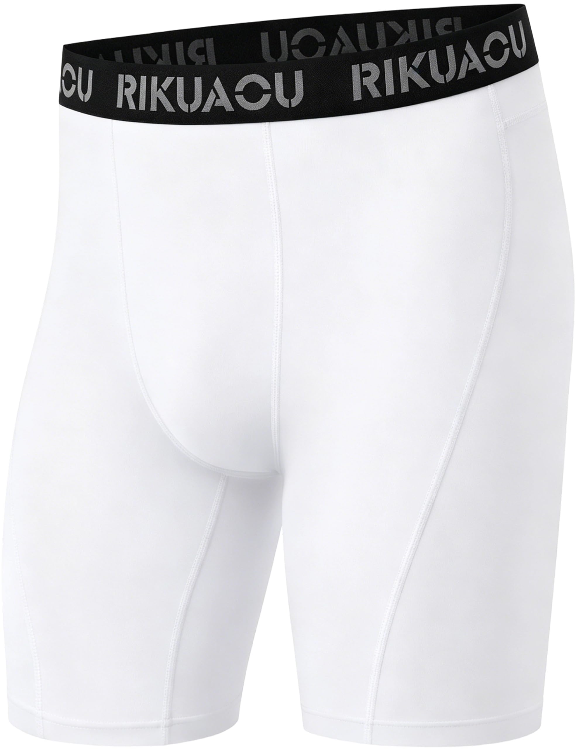 RIKUAOU Men's Compression Shorts, Spandex Athletic Running Tights, Quick Dry Performance Workout Underwear for Cycling