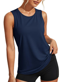 MAGCOMSEN Women’s Dry-Fit Sleeveless Athletic Tank Top