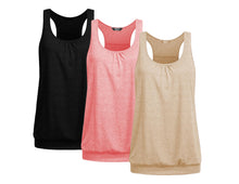 Beyove Women’s 3-Pack Plus-Size Racerback Yoga Tank Tops