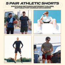 Men’s 5-Pack Quick-Dry Athletic Gym & Basketball Shorts