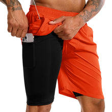 TENJOY Men’s 2-in-1 Quick-Dry Running Shorts with Phone Pockets