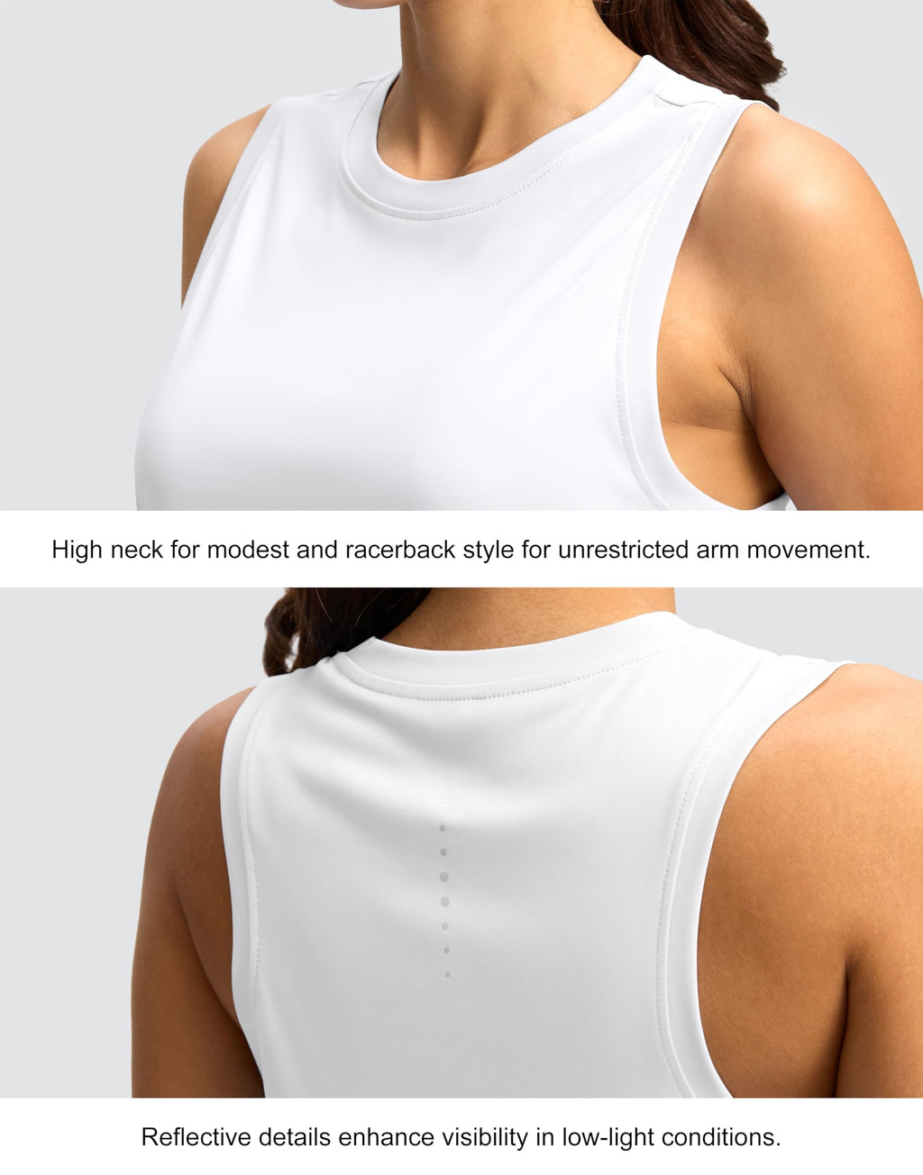 SANTINY Women's Workout Tank Top Racerback Athletic Shirt