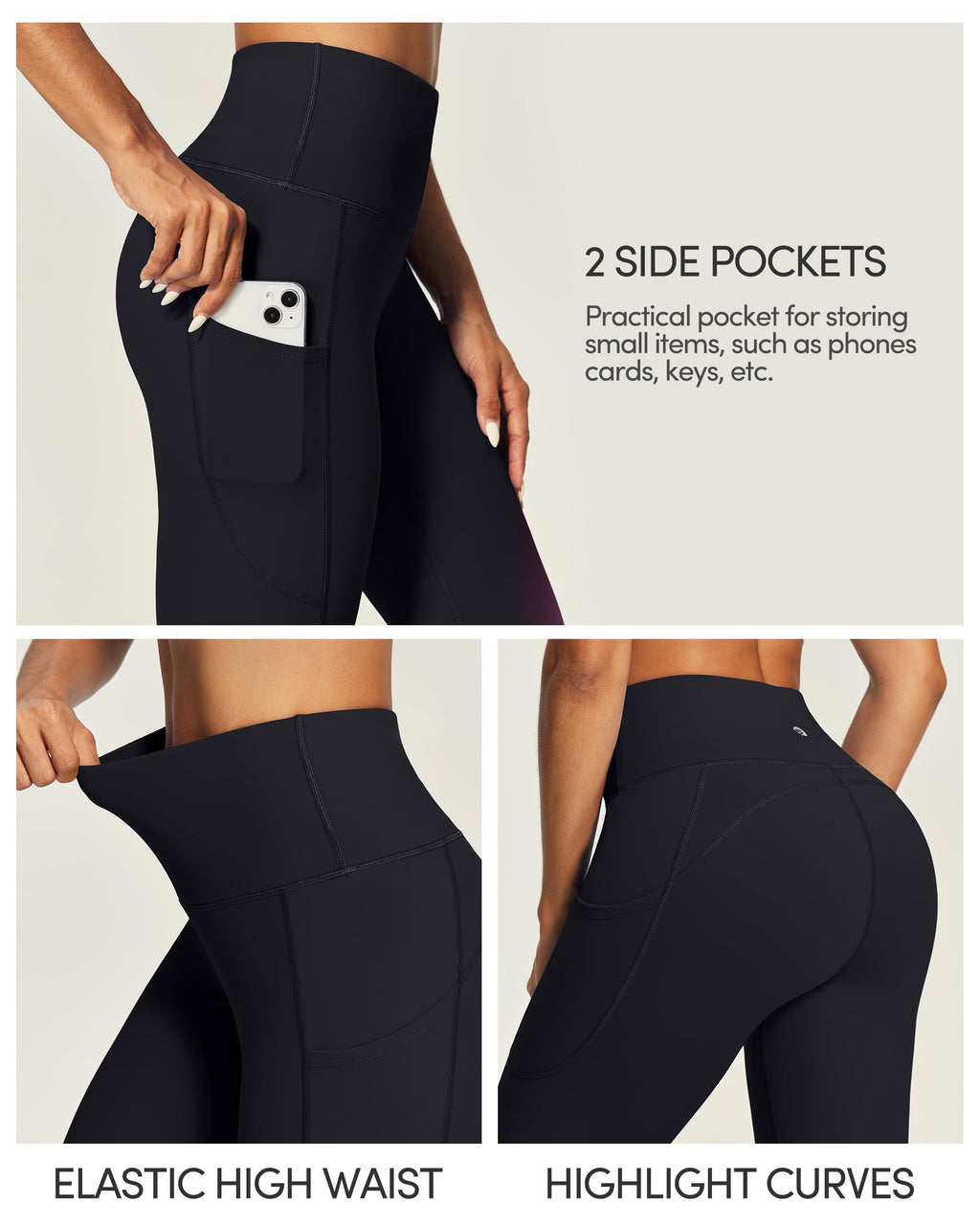 IUGA Women’s Fleece-Lined Thermal Winter Leggings with Pockets
