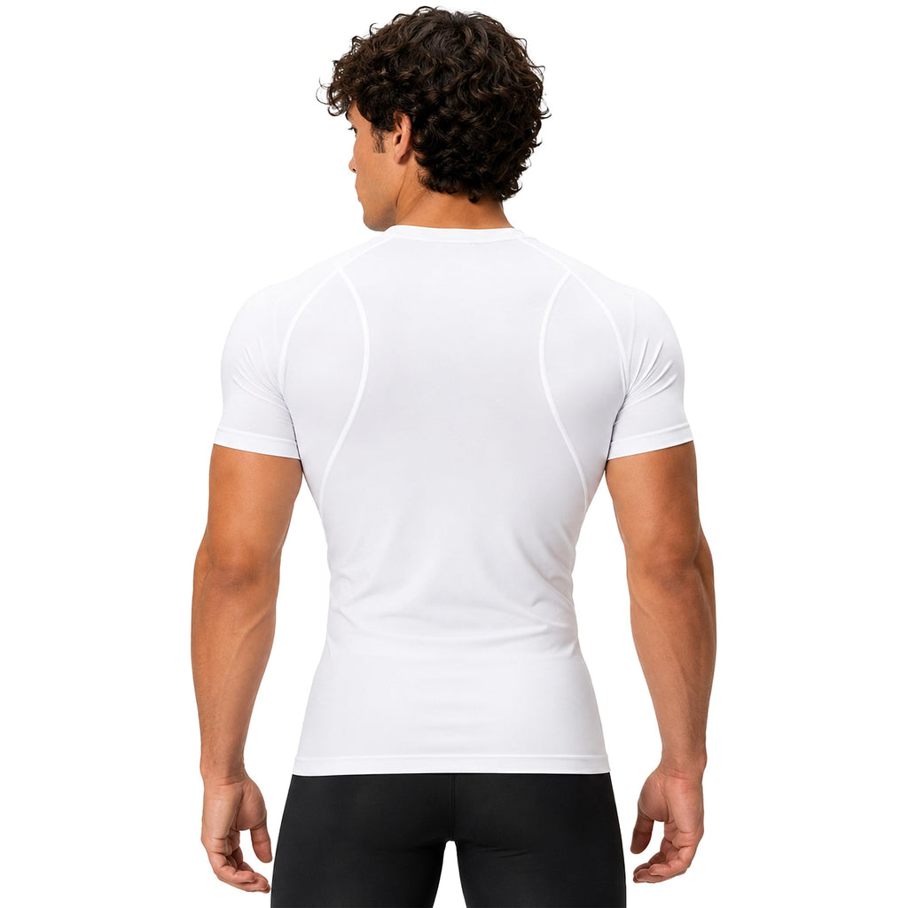 DEVOPS 3 Pack Men's Cool Dry Compression Baselayer Short Sleeve Shirts Top