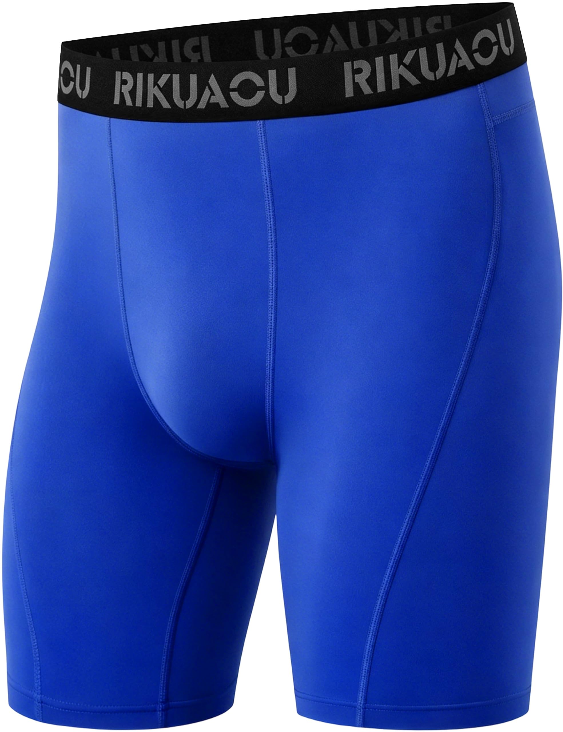 RIKUAOU Men's Compression Shorts, Spandex Athletic Running Tights, Quick Dry Performance Workout Underwear for Cycling