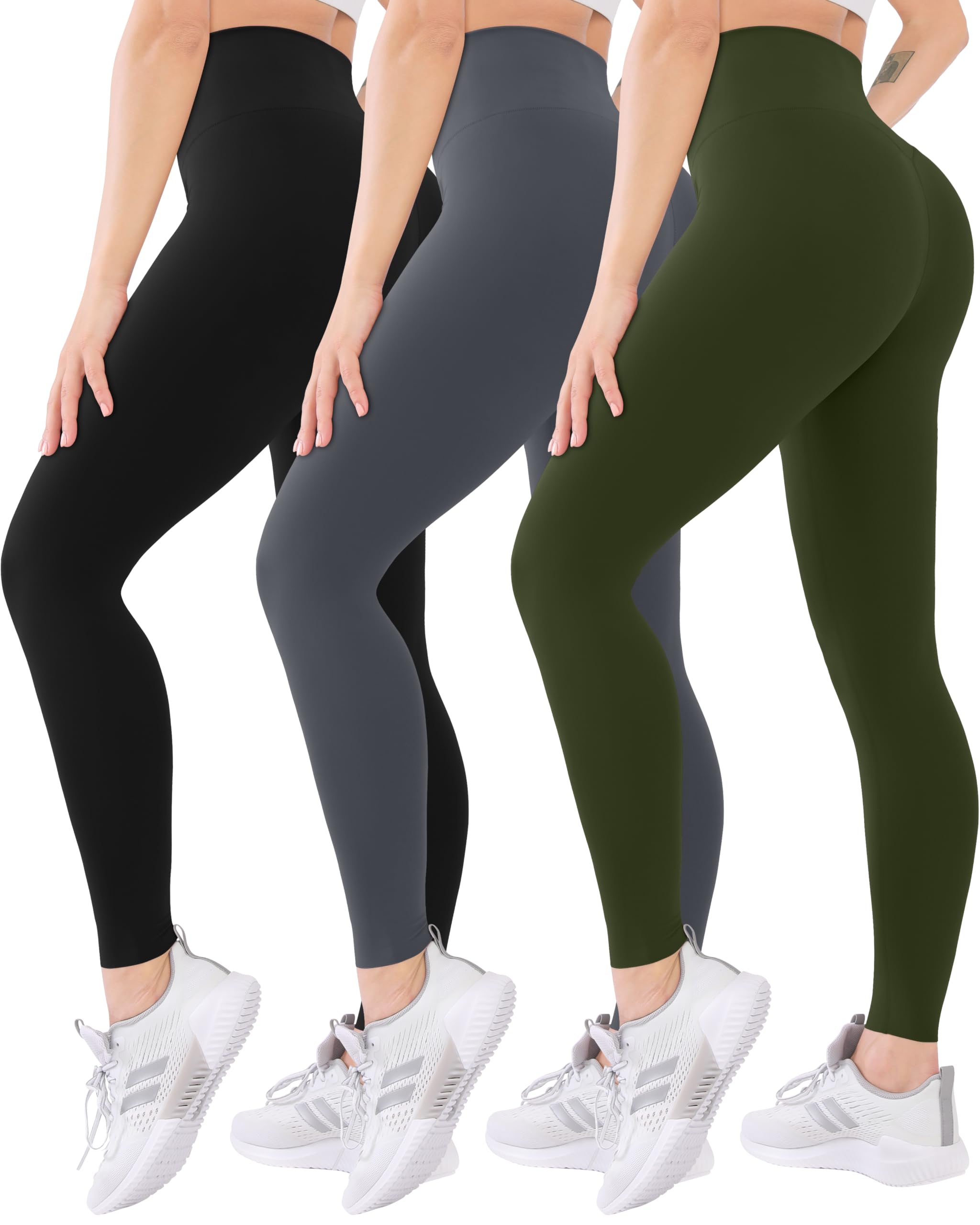Blisset Women’s 3-Pack High-Waist Pocket Yoga Leggings