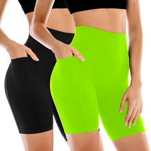 Leafigure Women’s 2-Pack 6-Inch Biker Shorts with Pockets