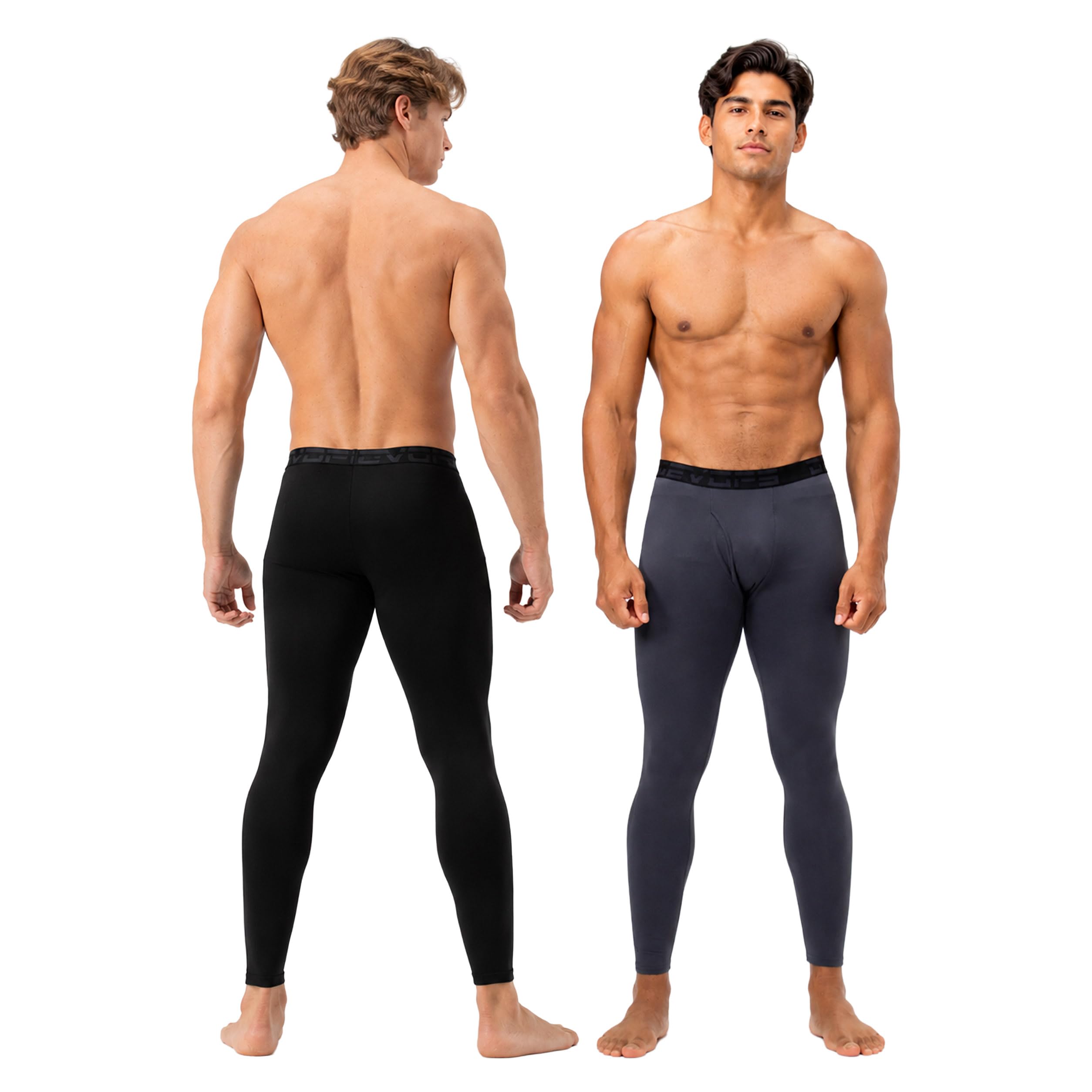 DEVOPS Men’s Fleece Thermal Compression Base Layer Pants