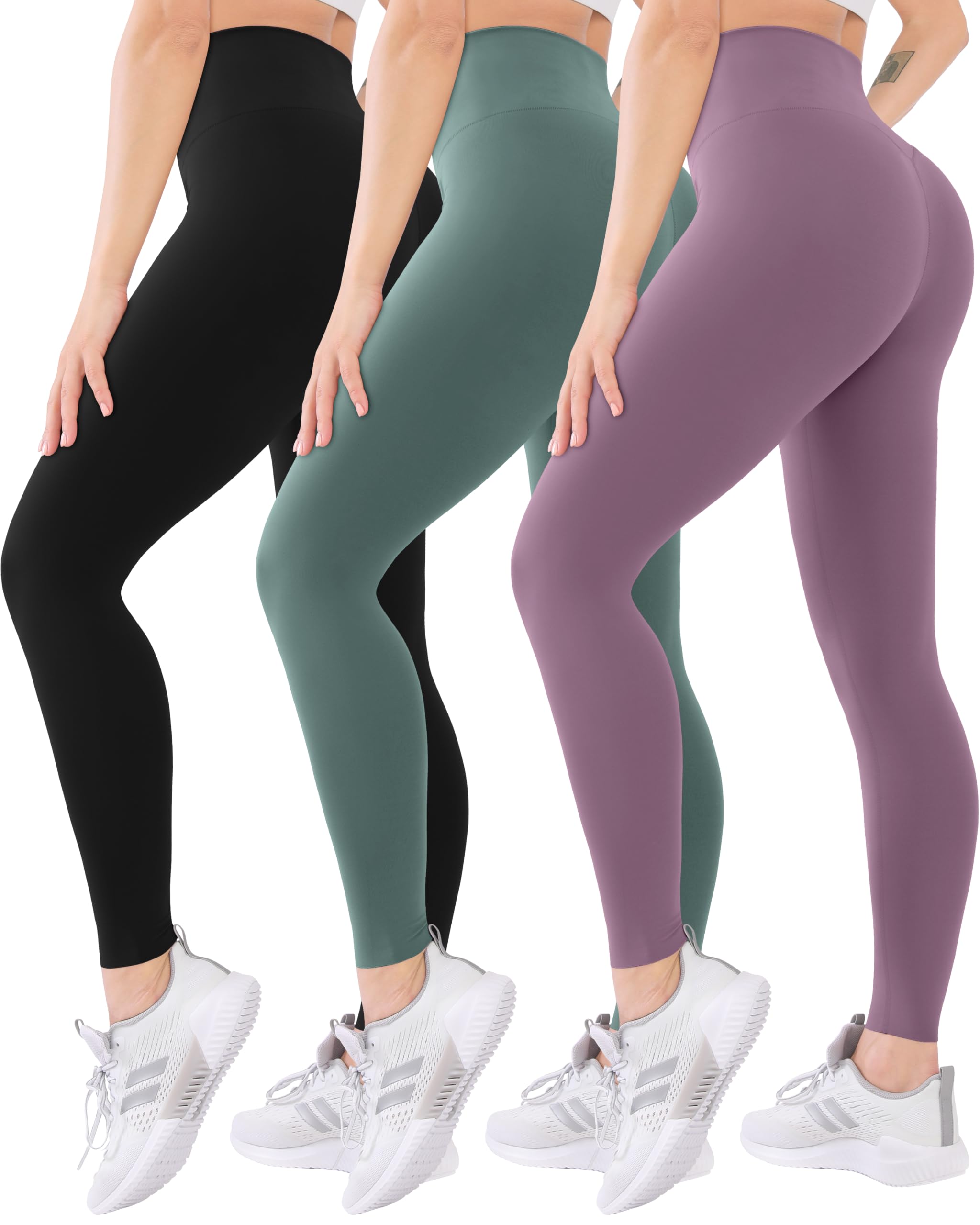 Blisset Women’s 3-Pack High-Waist Pocket Yoga Leggings