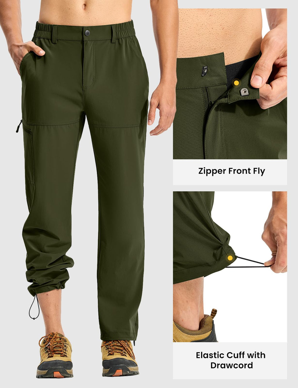 TBMPOY Men’s Lightweight Water-Resistant Hiking Pants