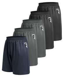 Men’s 5-Pack Quick-Dry Athletic Gym & Basketball Shorts