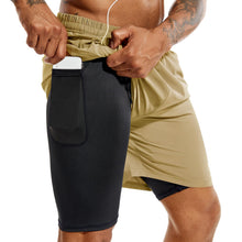TENJOY Men’s 2-in-1 Quick-Dry Running Shorts with Phone Pockets