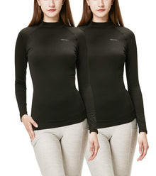 DEVOPS Women’s 2-Pack Thermal Turtleneck Compression Tops
