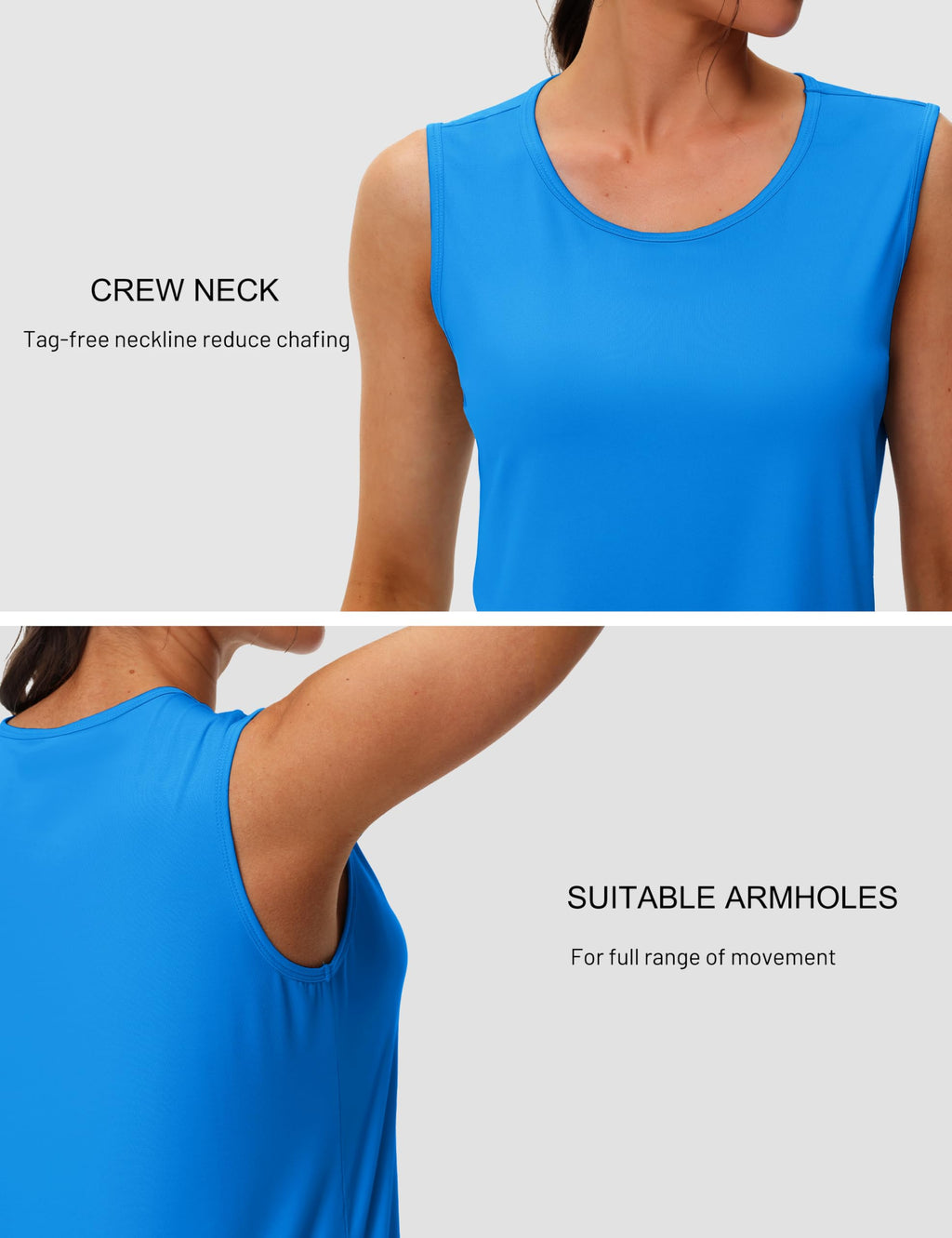 MAGCOMSEN Sleeveless Tops for Women Workout Tank Top Athletic Dry Fit Shirt