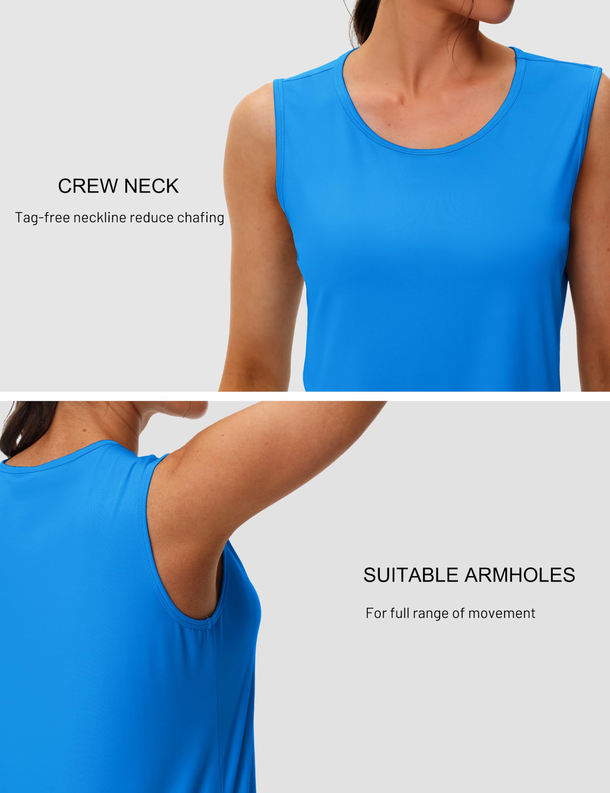 MAGCOMSEN Sleeveless Tops for Women Workout Tank Top Athletic Dry Fit Shirt