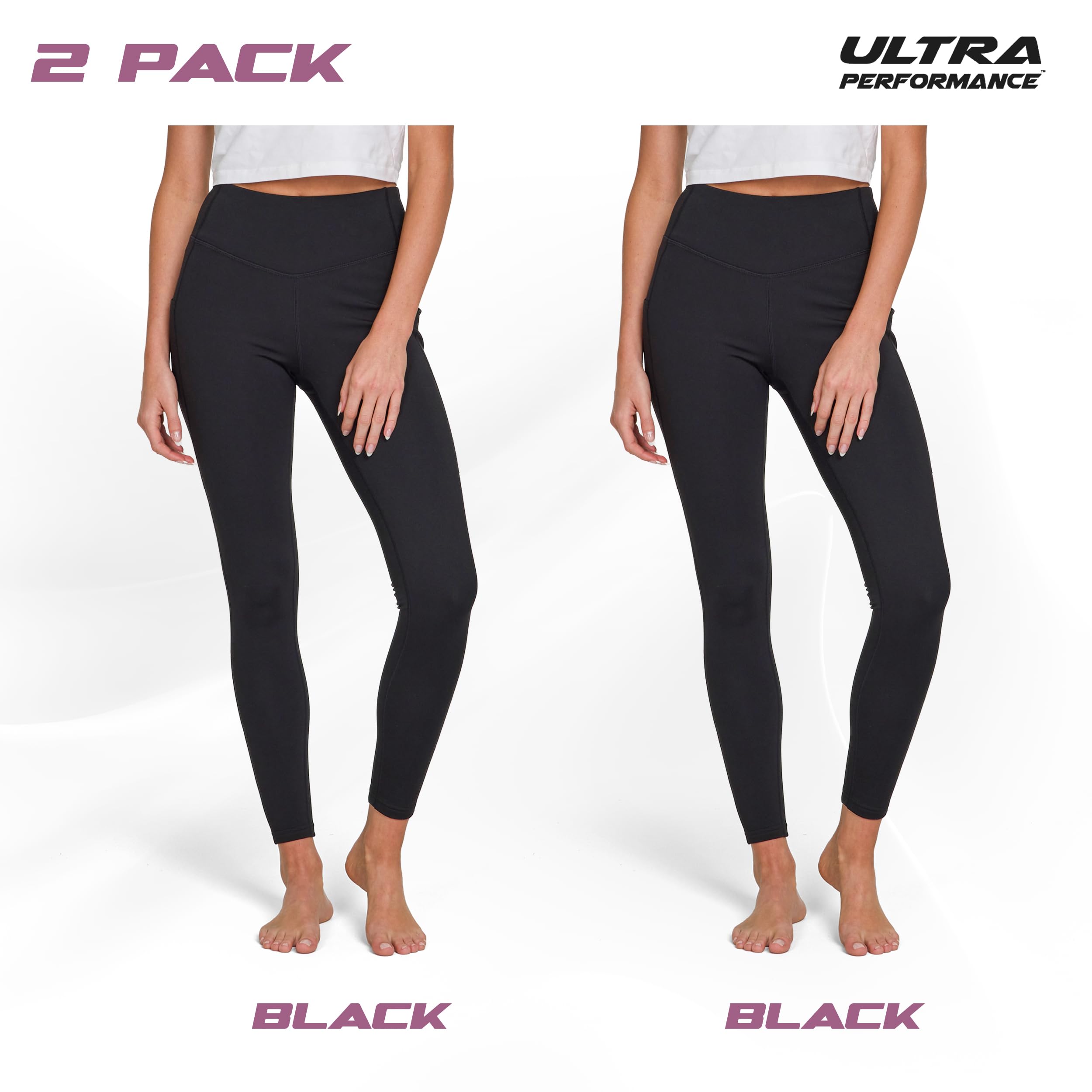 Ultra Performance Women’s 2-Pack Fleece-Lined High-Waist Leggings